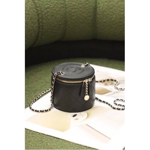 Borsa Chanel Original mini classica con catena a bauletto PE2021 nera