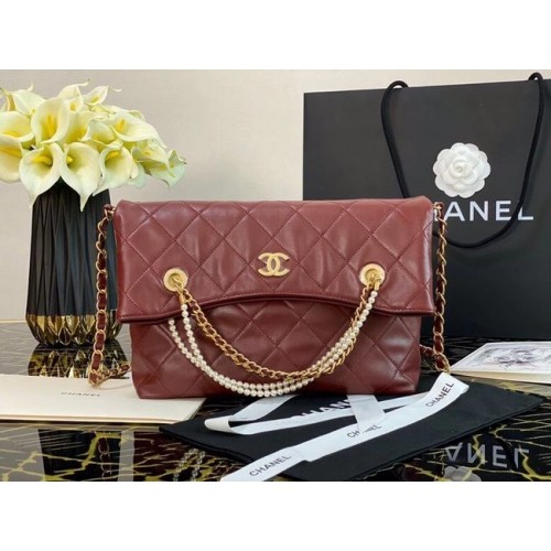 Chanel Borsa shopping originale AS2213 Bordeaux