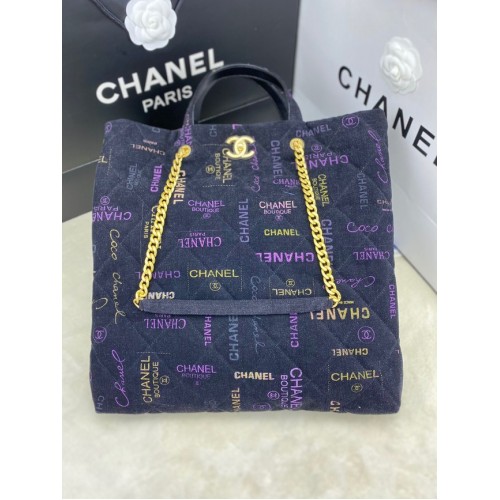 BORSA SHOPPING Chanel 2566 blu scuro