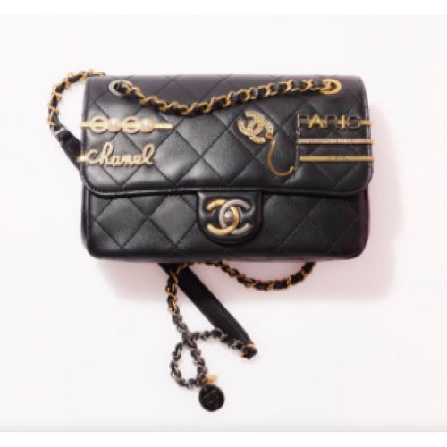 BORSA PICCOLA CON PATTA Chanel AS2979 nera