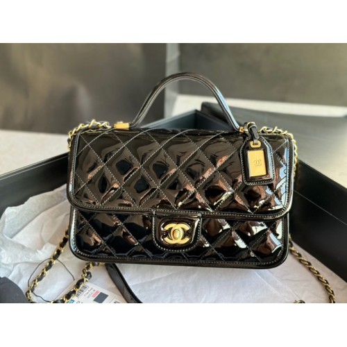 Chanel BORSA PATTA PICCOLA CON MANICO SUPERIORE AS3653 nera