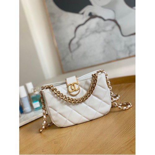 Chanel BORSA HOBO PICCOLA AS3475 BIANCA