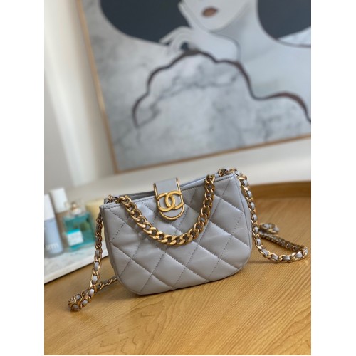 Chanel BORSA HOBO PICCOLA AS3475 grigio