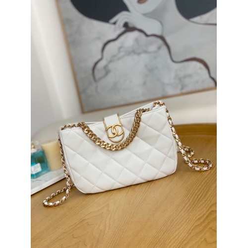 Chanel BORSA HOBO PICCOLA AS3476 bianca