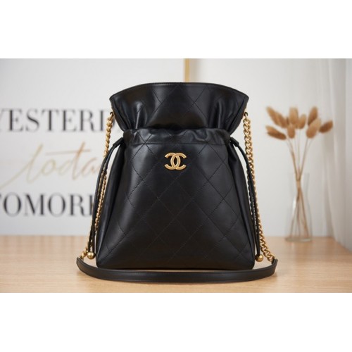 Borsa a tracolla Chanel SMALL in pelle di agnello AS2986 nera