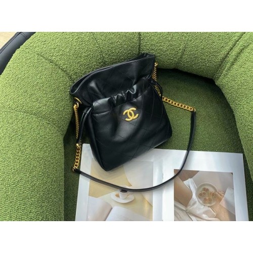 Borsa a tracolla Chanel SMALL in pelle di agnello SS2088 nera