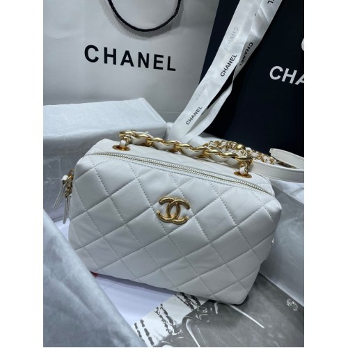 Pelle di pecora Chanel AS1267 Metallo tono oro bianco