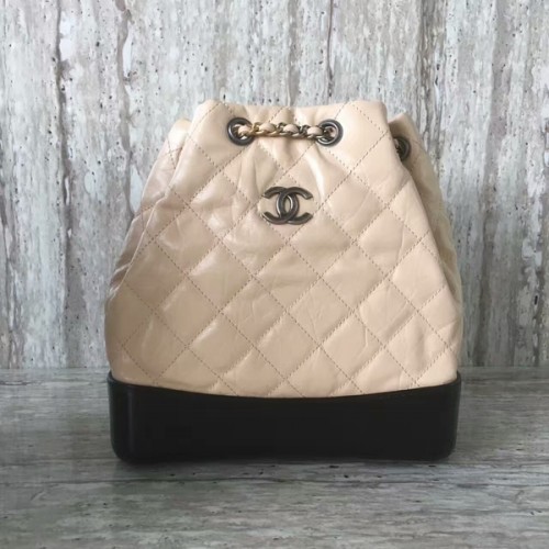 Zaino in pelle di montone Chanel 93825 rosa chiaro