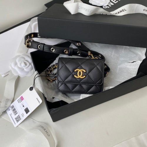 Tasca originale in pelle di montone Chanel AP2549 nera