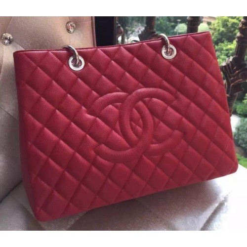 Borsa Shopper Chanel Pelle Di Vitello Originale A95021 Rossa