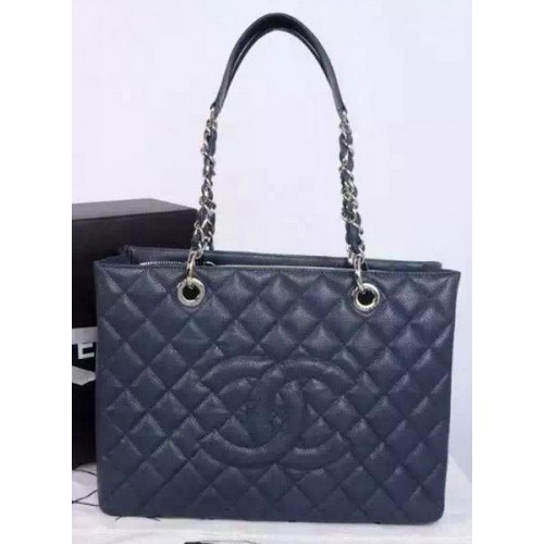 Borsa Shopper Chanel Pelle Di Vitello Originale A95021 Royal