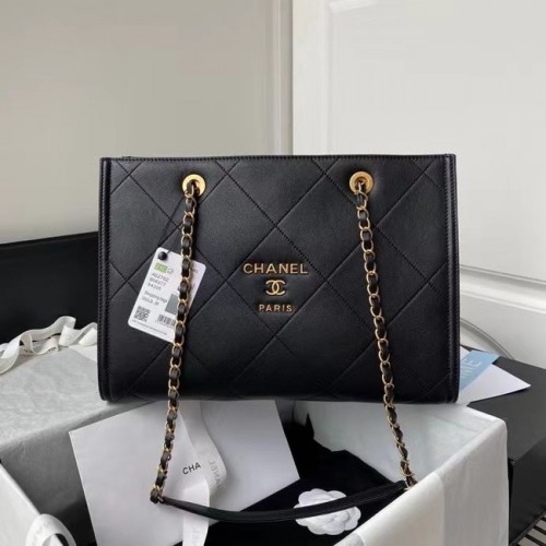 Borsa Chanel Shopping in pelle originale AS2752 nera