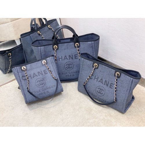Borsa shopping Chanel A66945 Blu