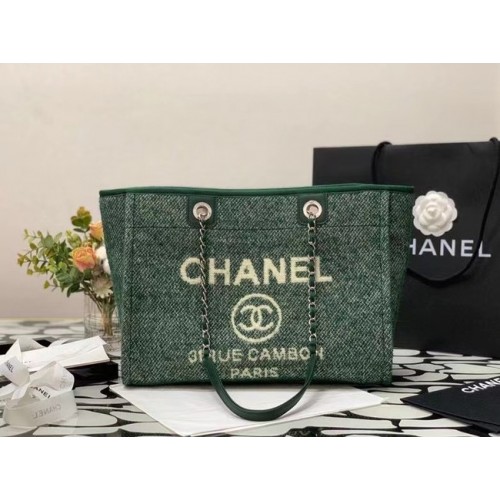 Borsa shopping Chanel MM A67001 verde