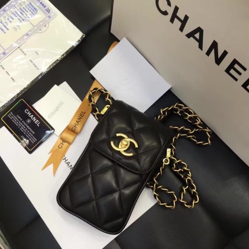 Borsa a tracolla Chanel in pelle originale CHA35590 nera