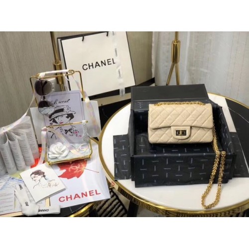 Chanel Borsa a tracolla in pelle originale bianco sporco AS0874 oro