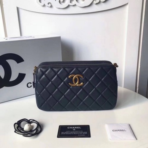 Borsa a tracolla Chanel Pelle di montone originale A66269 Royal
