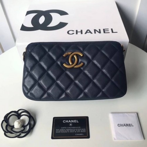 Borsa a tracolla Chanel Pelle di montone originale A66270 Royal
