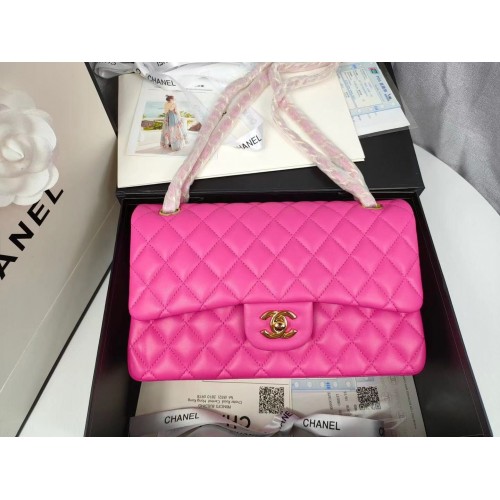 Borsa a tracolla con patta Chanel Pelle di montone originale A1112 Rosa