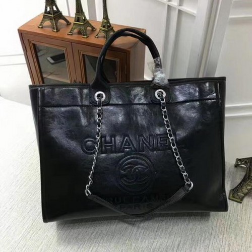 Borsa tote Chanel in pelle di vitello CHA3626 nera