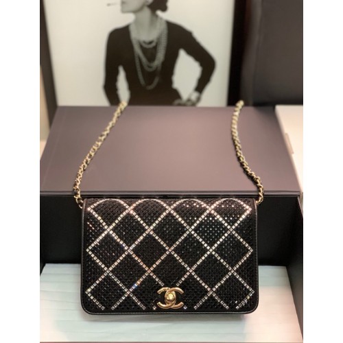 Chanel PORTAFOGLIO CON CATENA AP2853 Nero
