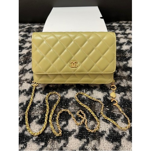 Chanel PORTAFOGLIO CON CATENA AP3035 verde