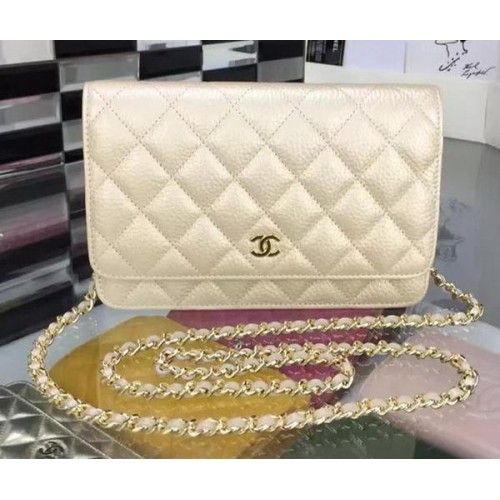 Chanel WOC mini borsa con patta pelle di cervo A5375 albicocca