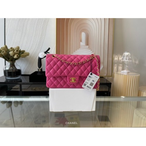 Borsa classica Chanel Pelle di agnello e metallo dorato 01112 prugna