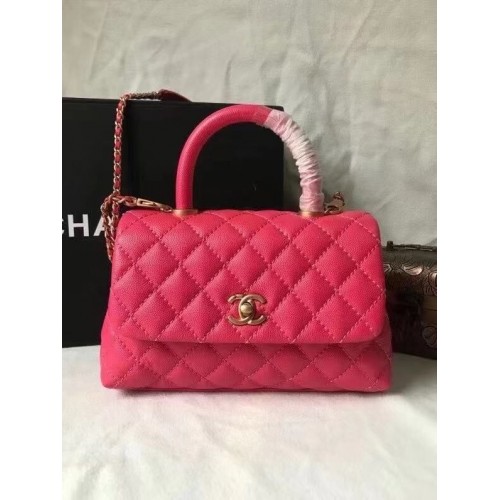 Borsa con patta Chanel con manico superiore A92990 Rose