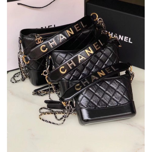 Borsa hobo Chanel Gabrielle A93824 Nera