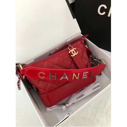 Chanel gabrielle borsa hobo piccola AS0865 rossa