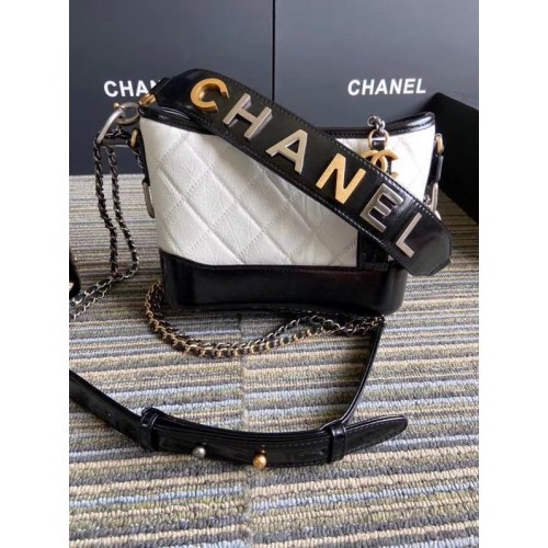 Chanel gabrielle borsa hobo piccola S0865 bianca&nera