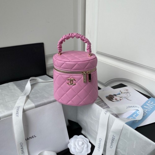 Borsa Chanel in pelle di agnello con manico superiore AP2730 rosa