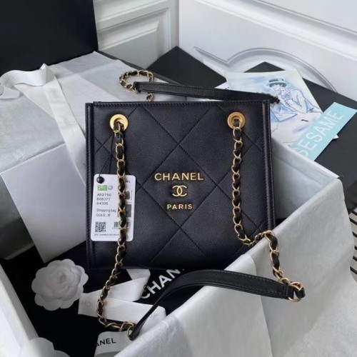 Borsa a tracolla in pelle Chanel AS2750 nera