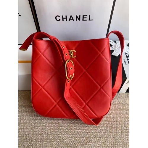 Borsa a tracolla in pelle Chanel AS2844 rossa