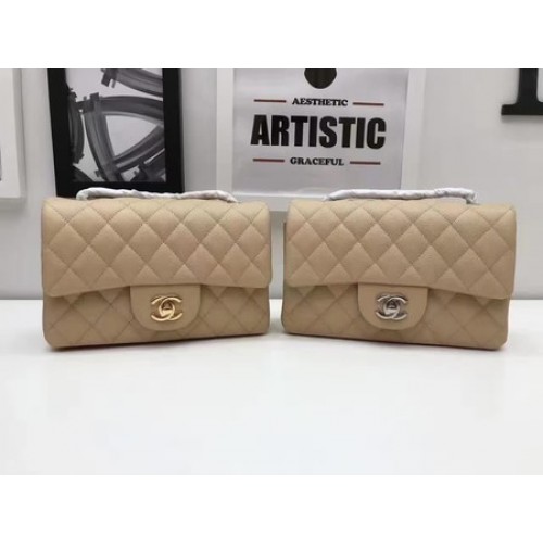 Chanel mini Classic Flap Bag Original Cannage Pattern A1116 Albicocca