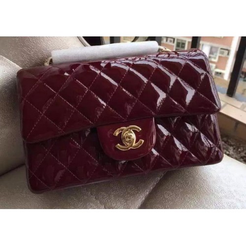 Chanel mini Classic Flap Bag Original Patent A1116 Borgogna