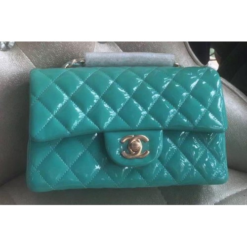 Chanel mini Classic Flap Bag Original Patent A1116 Verde