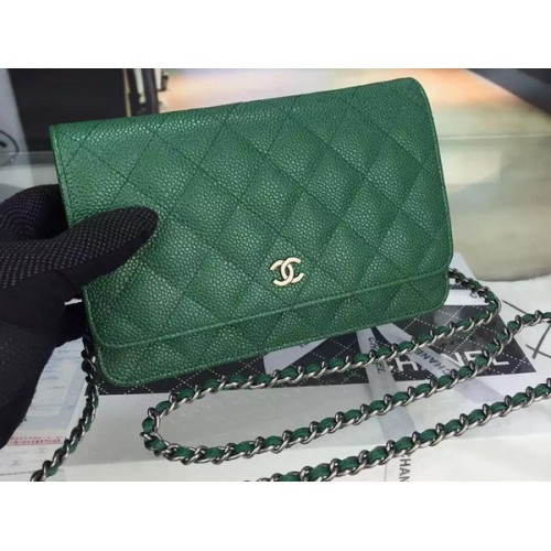 Chanel mini Flap Bag Modello Cannage A8373 Verde