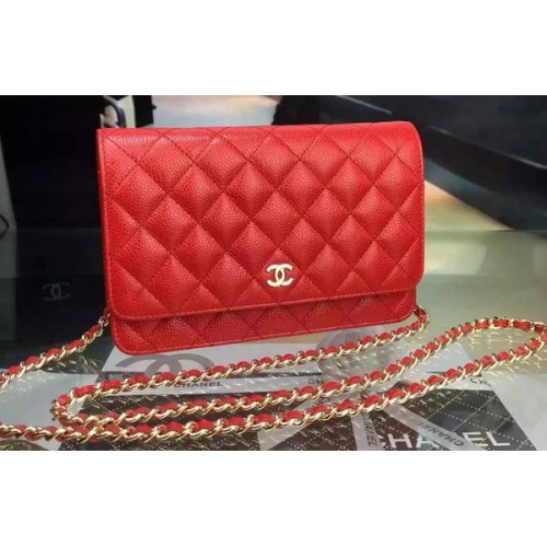 Chanel mini Flap Bag Modello Cannage A8373 Rosso
