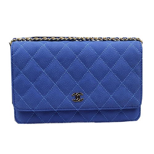 Chanel mini borsa con patta originale in pelle scamosciata A33814 blu