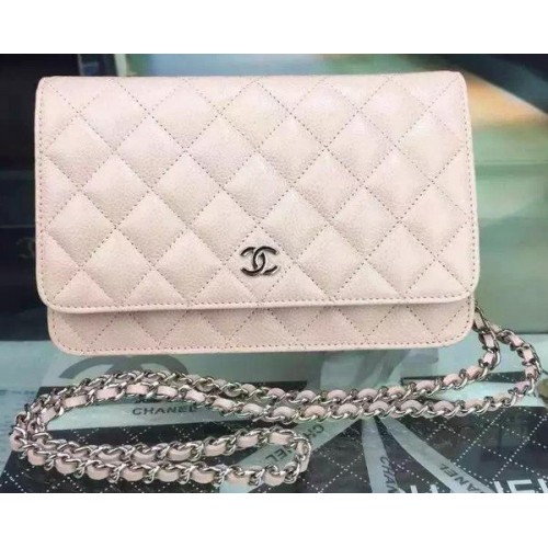 Chanel mini borsa con patta rosa modello Cannage A8373 argento