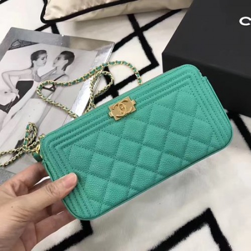 Chanel mini borsa a tracolla modello Cannage A94452 verde