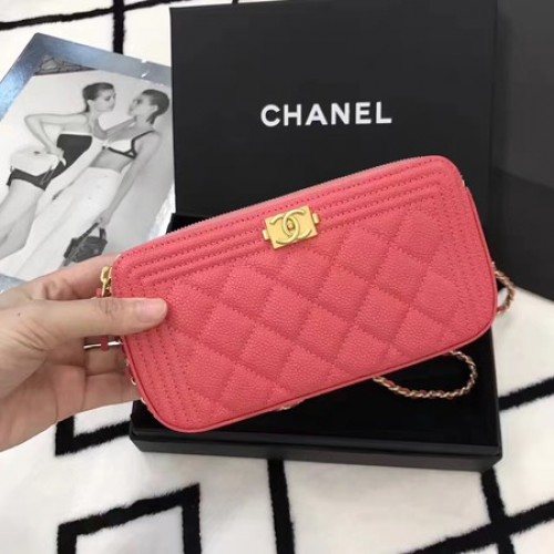 Chanel mini borsa a tracolla modello Cannage A94452 rosa