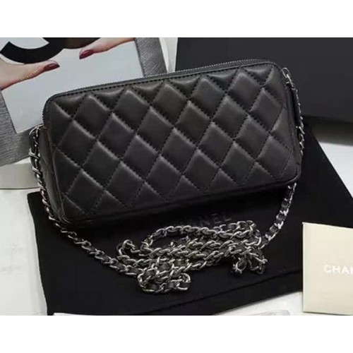 Chanel mini borsa a tracolla in pelle di montone A7020 nera