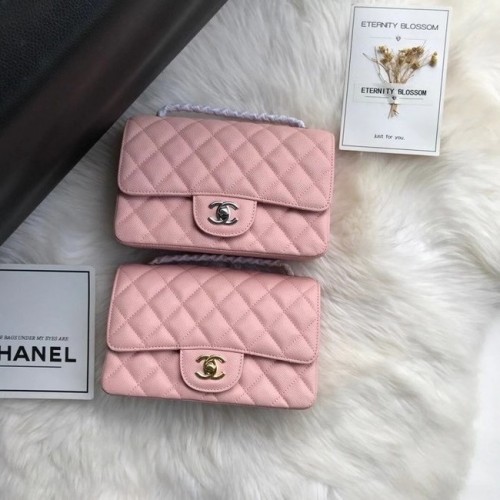 Borsa Chanel mini con patta Pelle di vitello granulata A1116 rosa