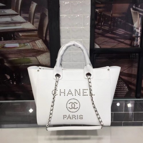 Chanel Tote bag in pelle di vitello originale 78900 bianca