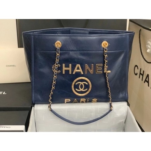 Borsa shopping Chanel A67001 Blu reale