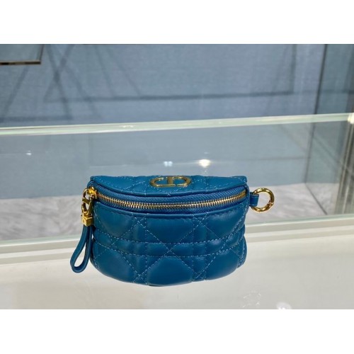 PORTAMONETE STACCABILE DIOR CARO HALF-MOON S5033U BLU