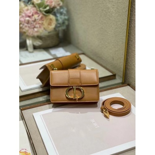 BORSA DIOR 30 MONTAIGNE Mini M9204U in pelle di vitello marrone